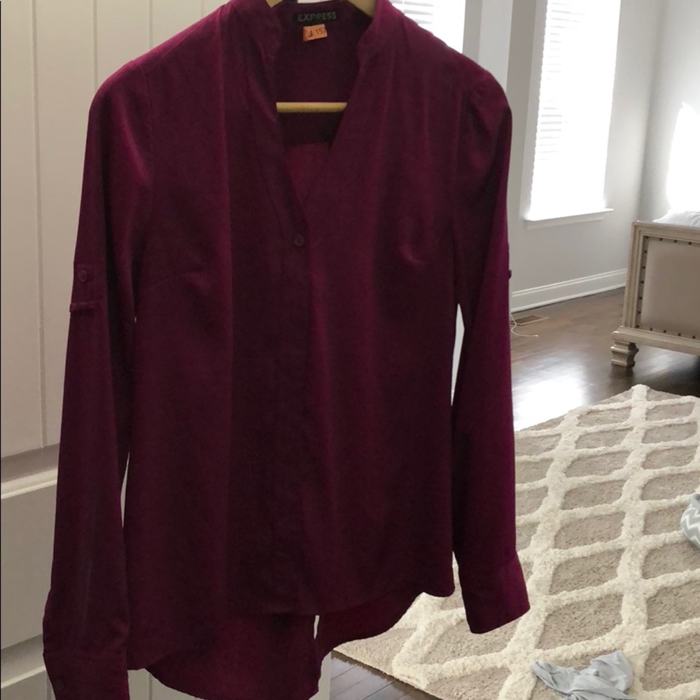 Violet long sleeve blouse